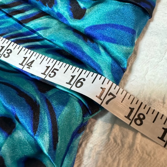 Le Chateau Ruched Satin Animal Print Dress - Picture 5 of 5